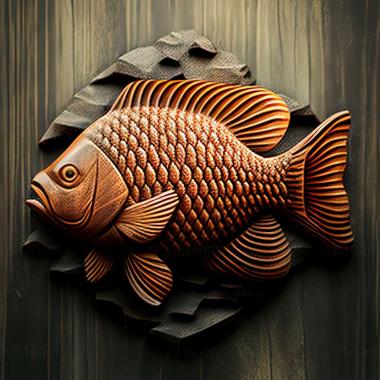 3D model Tilapia genus fish (STL)